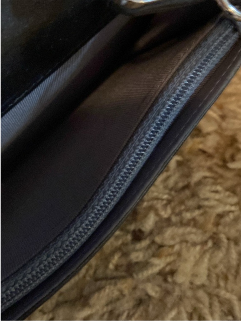 CHANEL Black Quilted Leather Wallet on Chain with Silver Hardware - Picture 6 of 11